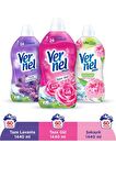 Vernel Max Naturals Taze Gül & Taze Lavanta & Şakayık & Beyaz Çay Beyazlar ve Renkliler İçin Konsantre Yumuşatıcı 3 x 1440 ml 180 Yıkama