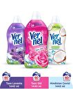 Vernel Max Naturals Taze Gül & Taze Lavanta & Hindistan Cevizi Beyazlar ve Renkliler İçin Konsantre Yumuşatıcı 3 x 1440 ml 180 Yıkama