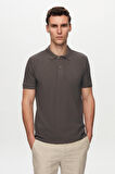 Ds Damat Regular Fit Antrasit %100 Pamuk Polo Yaka T-shirt