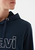 Mavi Logo Baskılı Kapüşonlu Lacivert Sweatshirt 065606-28417
