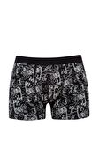 Mavi Desenli Siyah Boxer 092070-900