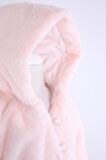 Babyhola Kız Bebek Çocuk Pamuk Astarlı Külah Kapüşonlu Peluş Kaban Kışlık 13622