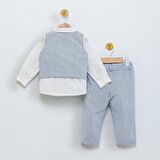 Babydola 1-5 Yaş Papyon Yelek Gömlek Pantolon Bayramlık Çocuk Takım Elbise 4'lü Set 15054