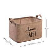 OCEAN HOME 3'lü Jüt Sepet Set//24x17x14+30x21x18+42x31x25