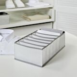 OCEAN HOME 7 Bölmeli Gri Çizgili Çekmece İçi Organizer