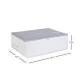 OCEAN HOME Büyük Boy Gri Stuff&Things Baskılı Baza Altı Hurç // 62x46x22