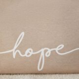 Ocean Home Bej Hope Baskılı Dikdörtgen Sepet //42x31x25