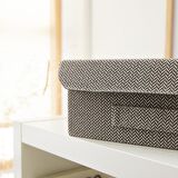 Ocean Home Antrasit Dokulu Kumaş Kutu // 30x23x11