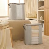 Ocean Home 2'li Pvc Pencereli Stuff&Things Gri Çizgili Hurç // 45x30x50