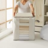 Ocean Home 2'li Pvc Pencereli Stuff&Things Gri Çizgili Hurç Set 