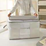 Ocean Home 2'li Pvc Pencereli Stuff&Things Gri Çizgili Hurç Set 