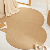 Ocean Home Naturel Jüt  Halı Kilim 120 Cm Çap