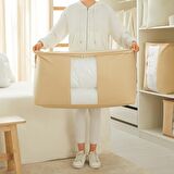 2'li Mega Boy Pvc Pencereli Bej Balıksırtı Hurç Set 75 x 40 x 40 cm
