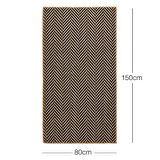 Siyah Renk Balıksırtı Jüt Halı Kilim 80 x 150 cm