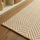 Ekru Renk Balıksırtı Jüt Paspas 50 x 70 cm