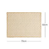 Ekru Renk Balıksırtı Jüt Paspas 50 x 70 cm