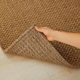 Ocean Home Textile Yıkanabilir Jüt Görünümlü Naturel Renk Hasır Desenli Halı Kilim 80 x 150 cm