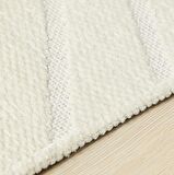 Ocean Home Textile Ekru Renk Dalga Desenli Şönil Halı Kilim 160 x 230 cm