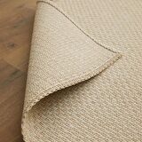 Ocean Home Textile Yıkanabilir Jüt Görünümlü Krem Renk Hasır Desenli Halı Kilim 120 x 180 cm