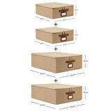 Ocean Home Textile 4'lü Jüt Destekli Hurç Set 2 Adet 31 x 38 x 12 + 45 x 55 x 18 cm