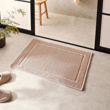 Ocean Home Textile Yıkanabilir Pamuklu Bej Renk Banyo Paspası 60 x 90 cm