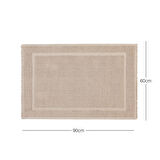 Ocean Home Textile Yıkanabilir Pamuklu Bej Renk Banyo Paspası 60 x 90 cm