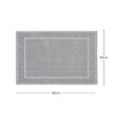 Ocean Home Textile Yıkanabilir Pamuklu Gri Renk Banyo Paspası 60 x 90 cm