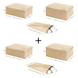 Ocean Home Textile 6'lı Bej Renk Bavul İçi Düzenleyici Set