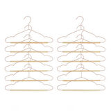 Ocean Home Textile 12'li Ahşap Destekli Mat Pudra Pembe Renk Kauçuk Kaplamalı Metal Çocuk Giysi Askısı 18 x 32 x 0.3 cm