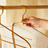 Ocean Home Textile 2'li Altın Renk Metal Giysi Askısı 21.5 x 42 x 1 cm