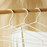 Ocean Home Textile 3'lü Ekru Renk Kumaş Kaplı Metal Giysi Askısı 21.5 x 42 x 0.5 cm