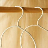 Ocean Home Textile 2'li Halka Ekru Renk Kumaş Kaplı Metal Aksesuar Askısı 24.5 x 16 x 0.5 cm