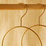 Ocean Home Textile 2'li Halka Altın Renk Metal Aksesuar Askısı 24.5 x 16 x 0.5 cm