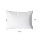 Ocean Home Textile %100 Pamuk Kumaş Kaz Tüyü Konforunda Saten Biyeli 900 Gr Mikrojel Yastık 50 x 70 cm