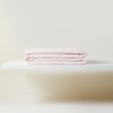 Ocean Home Textile %100 Pamuk Penye Pembe Kalp Nakışlı Çocuk Tek Kişilik Çok Amaçlı Örtü 155 x 215 cm