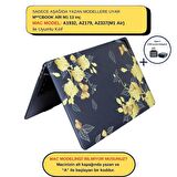 Macbook Air M1 Kılıf 13 inç Kristal Flower01NL (TouchID'li M1 Air) A2337 A2179 A1932 ile Uyumlu