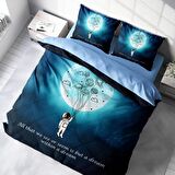 Monohome Gece Mottom Gece Temalı Pamuk Saten Çift Kişilik Nevresim Takımı
