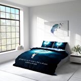 Monohome Gece Mottom Gece Temalı Pamuk Saten Çift Kişilik Nevresim Takımı