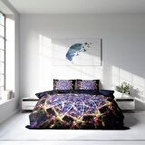 Monohome Mandala 1 3D Temalı Pamuk Saten Çift Kişilik Nevresim Takımı