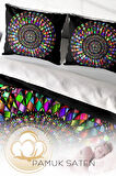 Nevresim Takımı %100 Doğal Pamuk Çift Kişilik 3d Digital Mandala 4