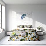 Monohome Flower Bear Çiçekli Pamuk Saten Çift Kişilik Nevresim Takımı