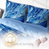 Monohome Blue Dream 3D Temalı Pamuk Saten Çift Kişilik Nevresim Takımı