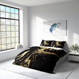 Monohome Black Design 3D Temalı Pamuk Saten Çift Kişilik Nevresim Takımı