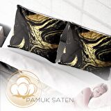 Monohome Black Design 3D Temalı Pamuk Saten Çift Kişilik Nevresim Takımı