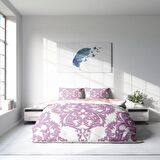 Monohome Pink Damask 3D Temalı Pamuk Saten Çift Kişilik Nevresim Takımı