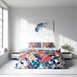 Monohome Geo Flowers Geometrik Pamuk Saten Çift Kişilik Nevresim Takımı