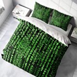 Monohome The Coder 3D Temalı Pamuk Saten Çift Kişilik Nevresim Takımı