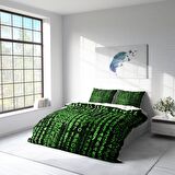 Monohome The Coder 3D Temalı Pamuk Saten Çift Kişilik Nevresim Takımı