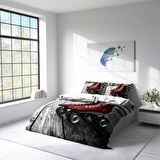 Monohome Skate 3D Temalı Pamuk Saten Çift Kişilik Nevresim Takımı