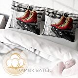 Monohome Skate 3D Temalı Pamuk Saten Çift Kişilik Nevresim Takımı